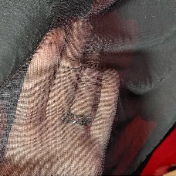 Vintage 90s Sheer Black Nylon Duster Robe – Goth Witchy Maxi Cardigan - Picture 10 of 10